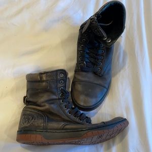 Diesel zip-up boots - weathered brown